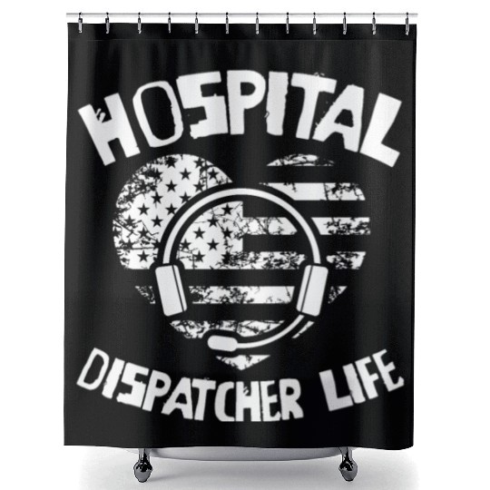 Dispatcher Us Flag Shower Curtains