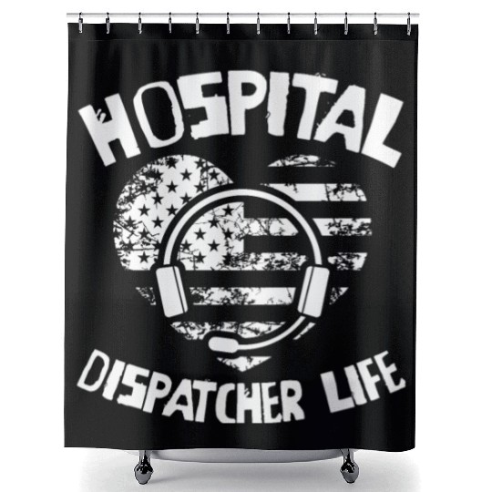Dispatcher Us Flag Shower Curtains