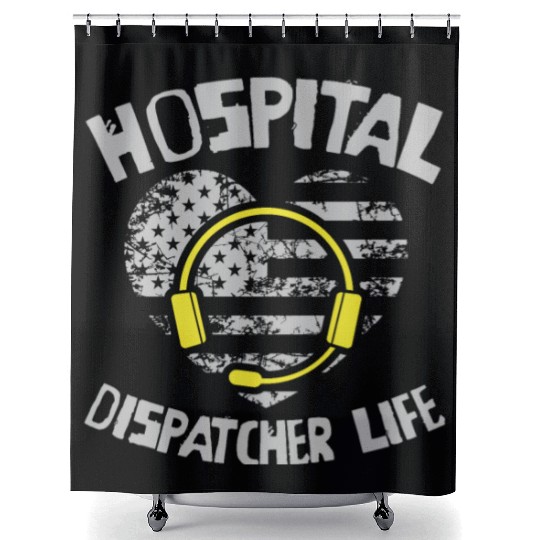 Dispatcher Us Flag Shower Curtains