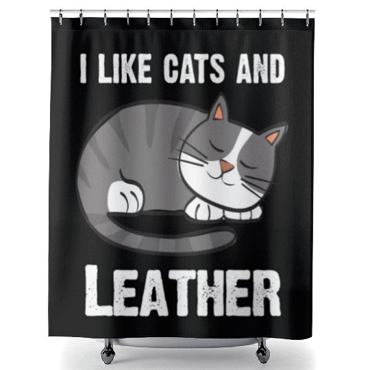 I Like Cats And The Skin - I Love Cats Shower Curtains