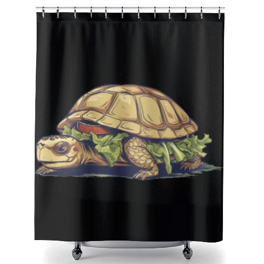 Turtle Sandwich Sticker n' Shower Curtains Version