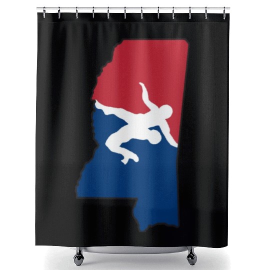 Mississippi Wrestling Shower Curtains