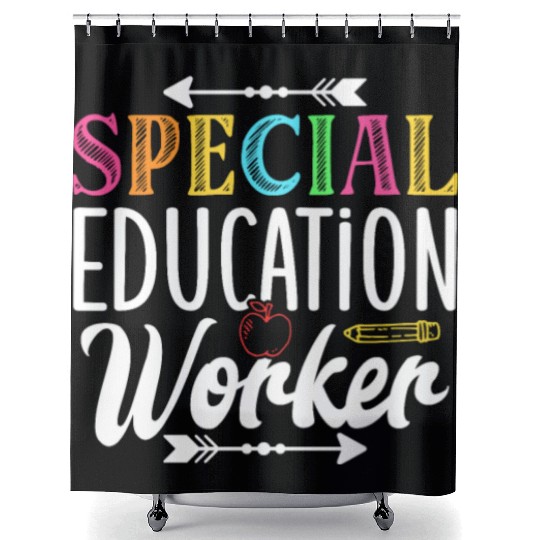 Special Education Worker Sped Teacher Awareness Shower Curtains