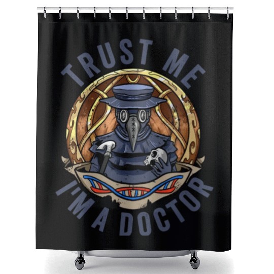 Plague Doctor Outfit Plague Doctor Mask Medicines Shower Curtains