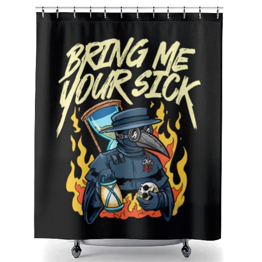 Plague Doctor Outfit Plague Doctor Mask Medicines Shower Curtains