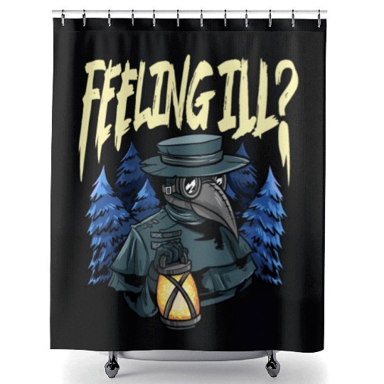 Plague Doctor Outfit Plague Doctor Mask Medicines Shower Curtains