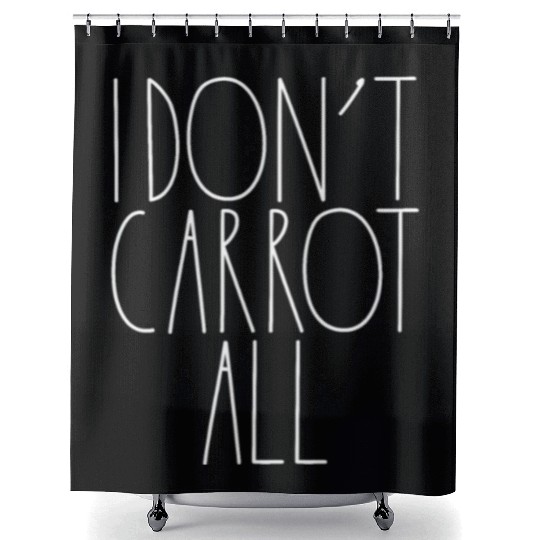 I Don't Carrot All White Rae Dunn Inspired Decor Shower Curtains