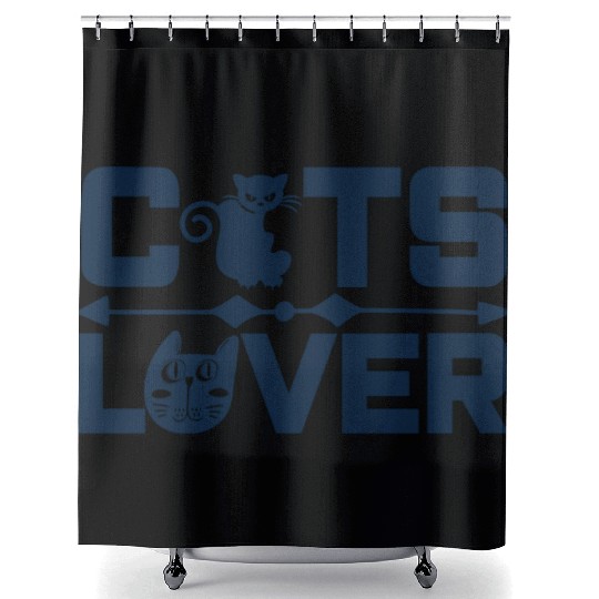 Crazy for Cats: Cute and Casual Cat Lover Top Shower Curtains