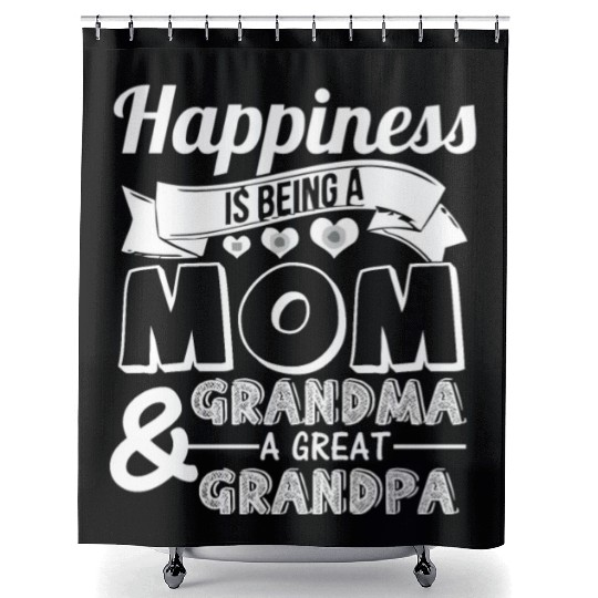 Happiness is being a Mom Great Grandma Shower Curtains