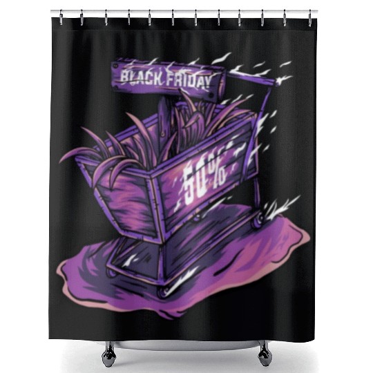 Trolley Black Friday Shower Curtains