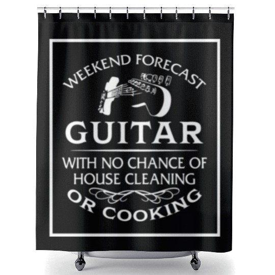 Weekend forecast guitar with no chance of house Shower Curtains