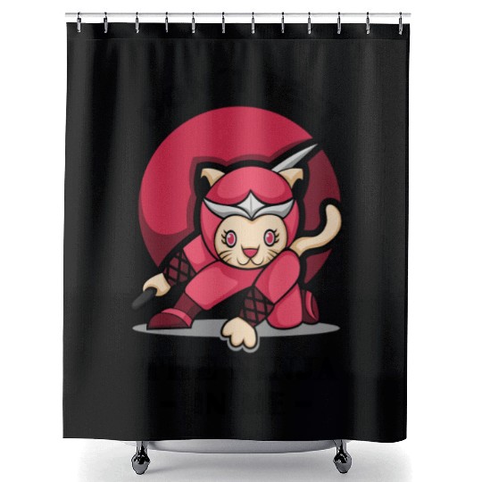 Karate Ninja Cat Kung Fu Shower Curtains