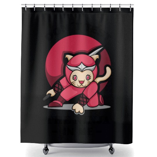 Karate Ninja Cat Kung Fu Shower Curtains