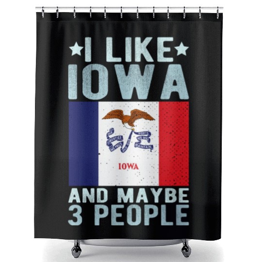 Iowa Flag US State Shower Curtains