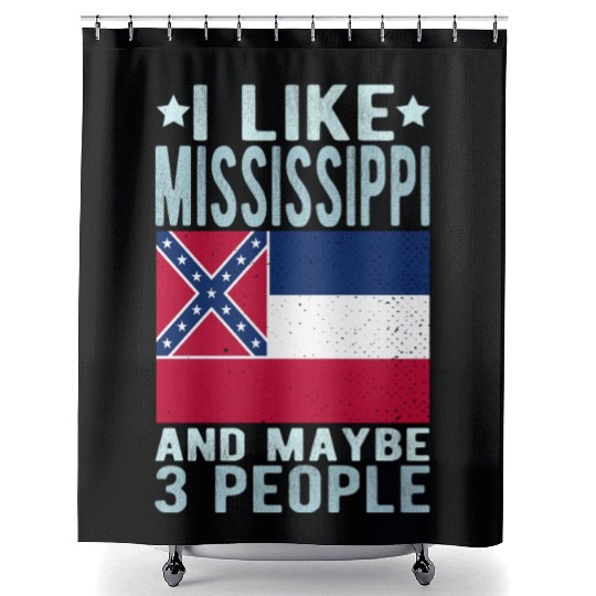 Mississippi Flag US State Shower Curtains