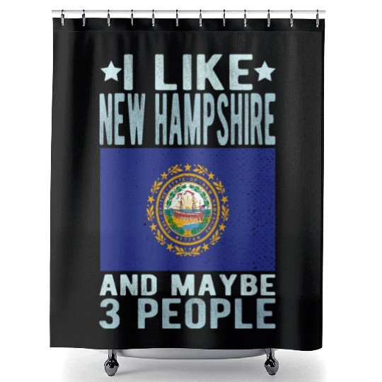 New Hampshire Flag US State Shower Curtains