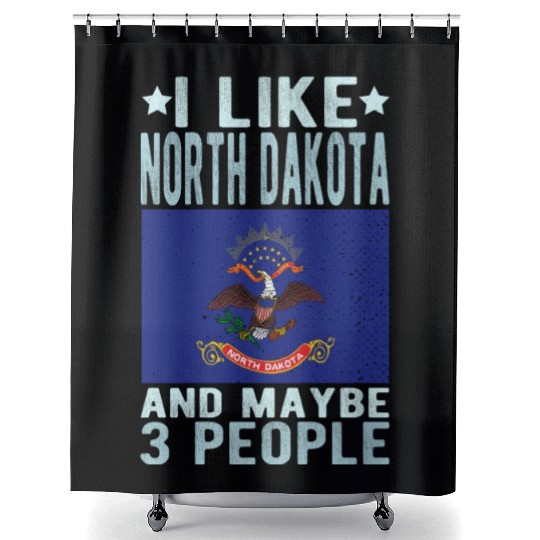 North Dakota Flag US State Shower Curtains