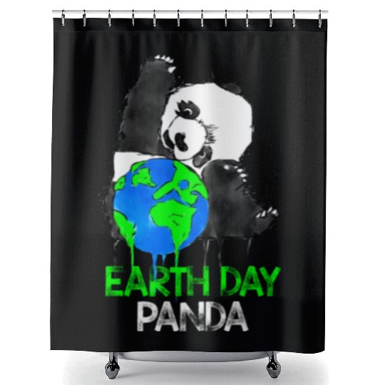 Earth Day Panda Shower Curtains