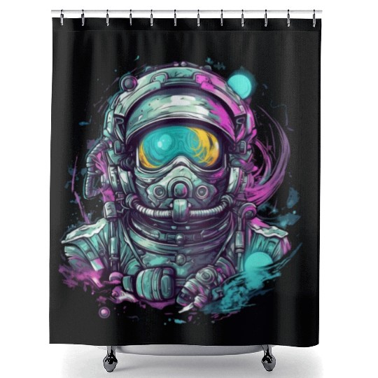 Astro Selfie Shower Curtains