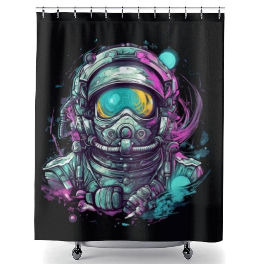 Astro Selfie Shower Curtains