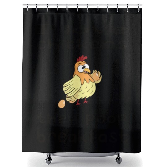 I love chickens - chicken eggs breakfast Shower Curtains