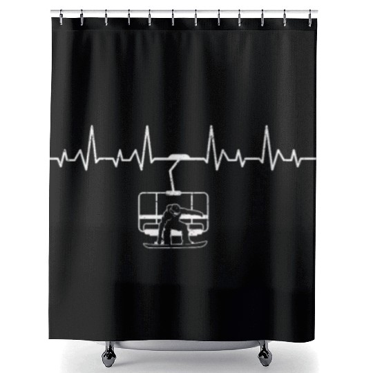 Snowboarding Gondola Snowboarder Shower Curtains