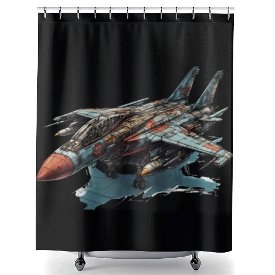 FIghter jet Shower Curtains