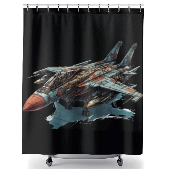 FIghter jet Shower Curtains
