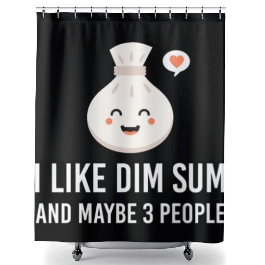 i like dim sum and maybe 3 people Yum Cha Dumpling Shower Curtains