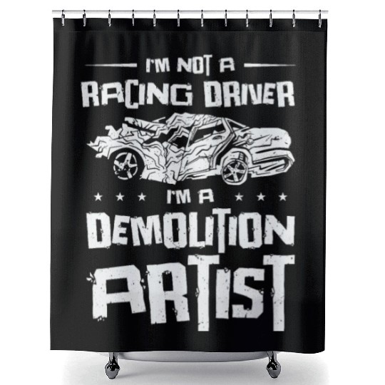 Demolition Derby Car Demo Driver Shower Curtains