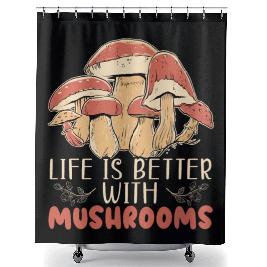 Cottagecore Mushroom Aesthetic Nature Conservation Shower Curtains