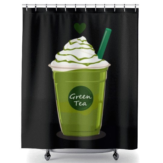 Green Tea Frappuccino Green Tea Latte Shower Curtains