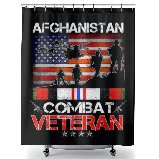 afghanistan combat veteran us veteran military Shower Curtains