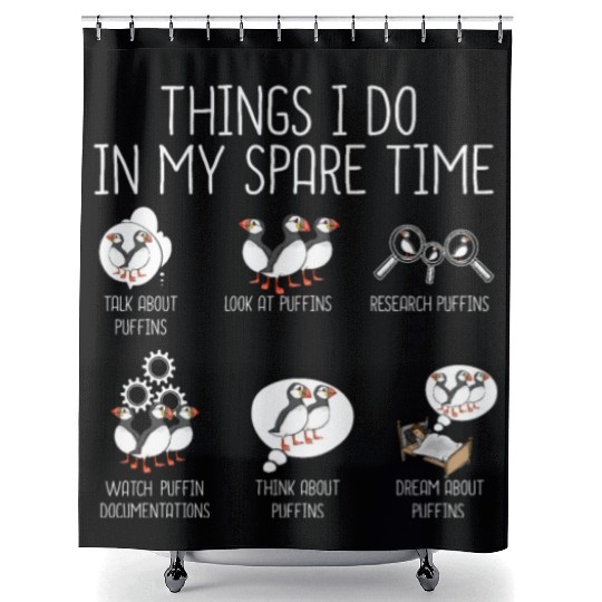 Funny Atlantic Puffin Bird Lover Women Puffin Shower Curtains
