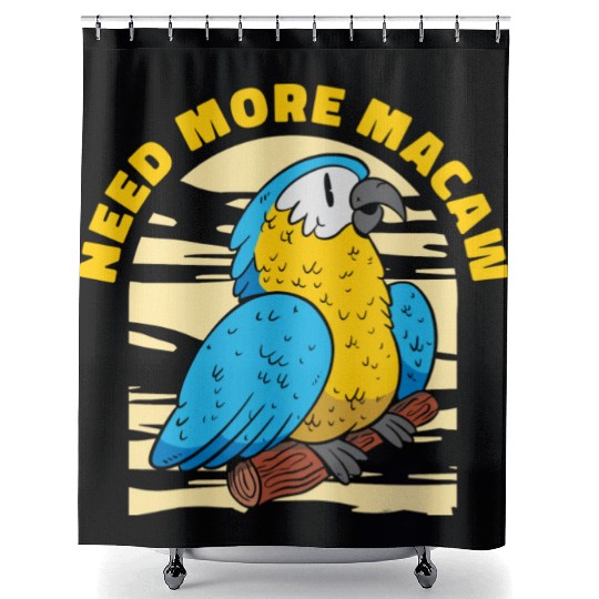 Macaw Parrot Lover Nature Zoo Animal Pet Shower Curtains