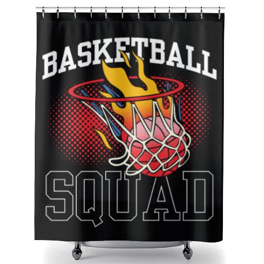 Basketball Squad Coach Team Player Match Shower Curtains