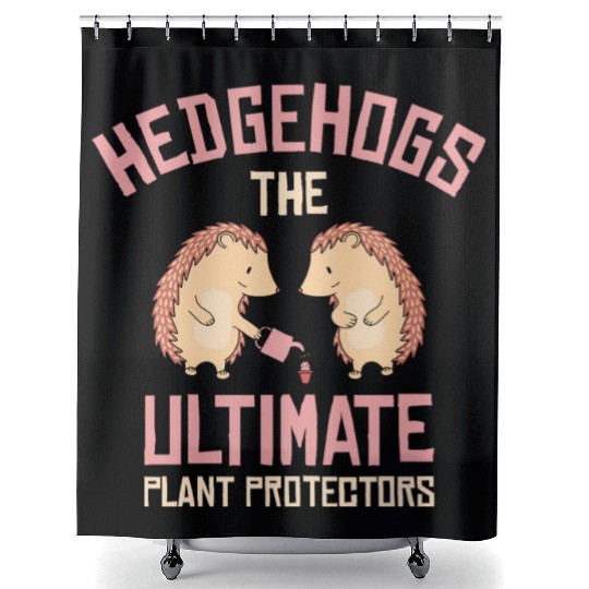 Gardening Hedgehog Planting Botany Garden Design Shower Curtains