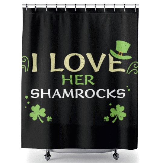 I Love Her Shamrocks Shower Curtains