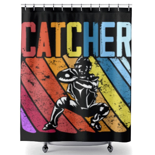 Baseball Lover Baseball Player Baseball Catcher Shower Curtains