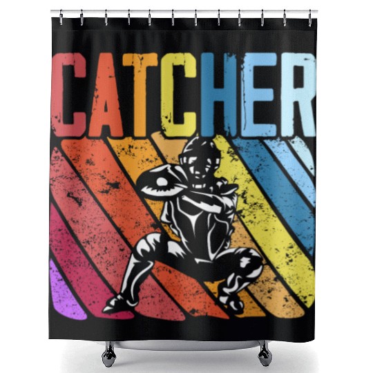Baseball Lover Baseball Player Baseball Catcher Shower Curtains