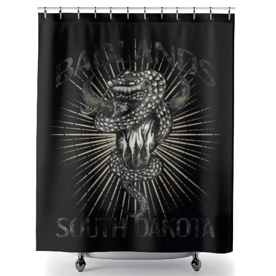 Badlands Us National Park South Dakota Bison Shower Curtains