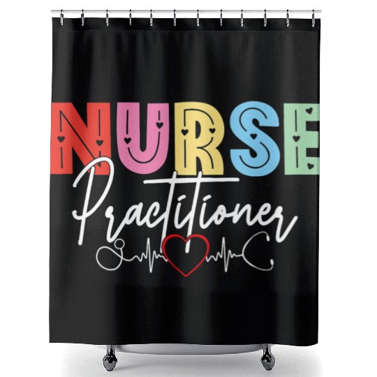 NP Nurse Practitioner Valentine s day Healthcare E Shower Curtains