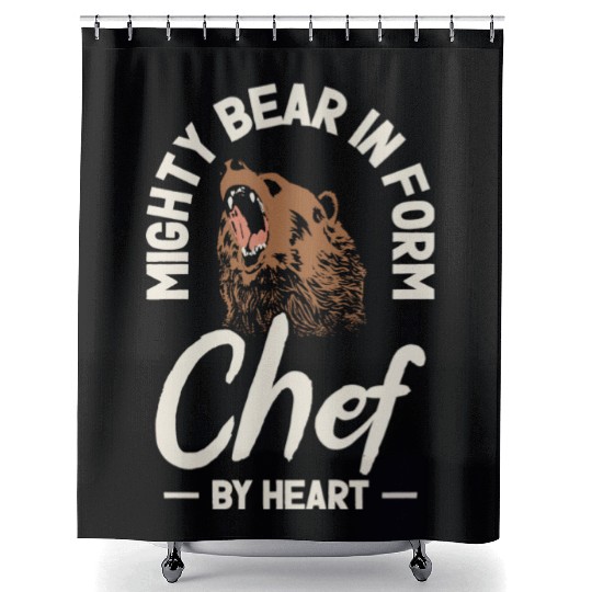 Chef Beast Animal Lover Bear Cooking Shower Curtains