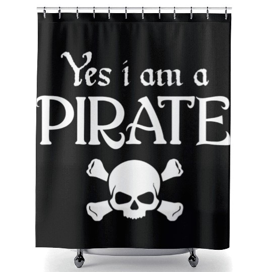 Halloween Yes I Am A Pirate Shower Curtains