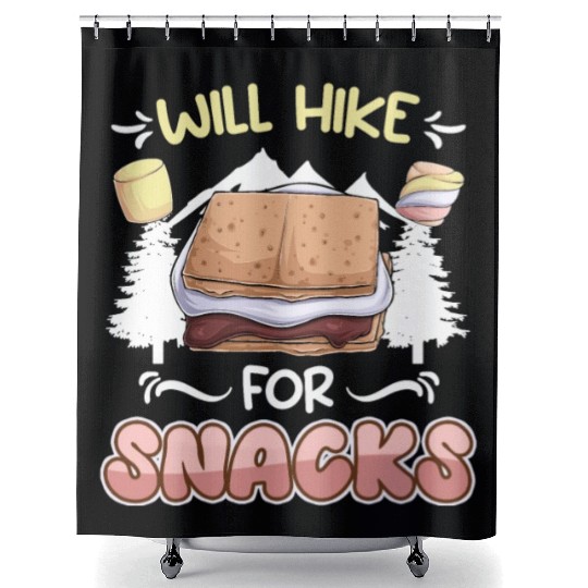 Wanderlust Climber funny Mountain Hiking Snack Shower Curtains