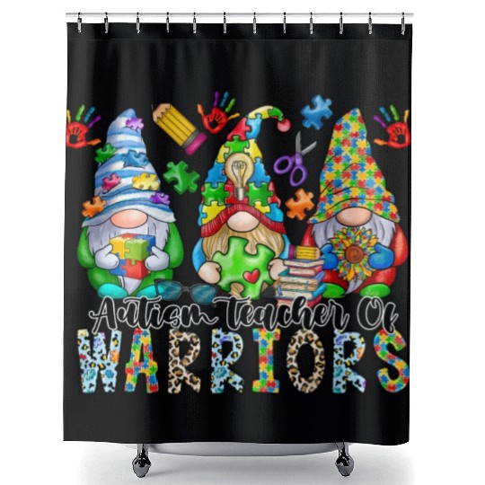 Autism Teacher Of Warriors Shower Curtains