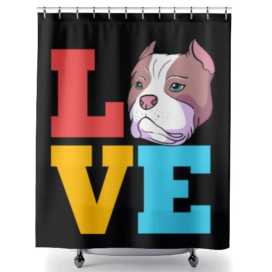 Bully Dog Lover I Love My American Bully Shower Curtains
