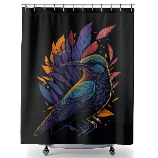 Nature Lovers - Charming Hummingbird Shower Curtains