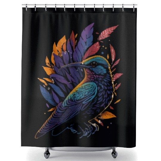 Nature Lovers - Charming Hummingbird Shower Curtains