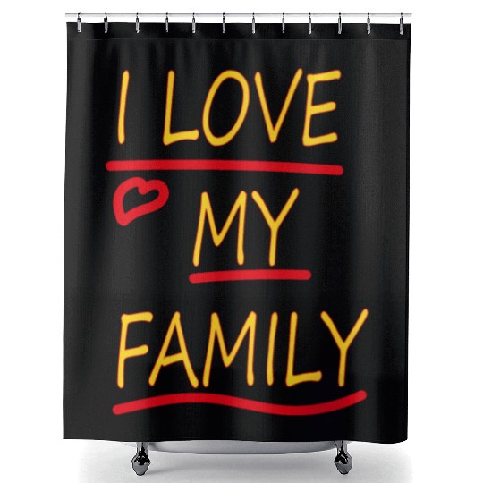 I Love my Family Shower Curtains